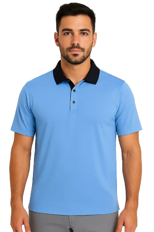 two tone pc blend regular fit polo t shirt