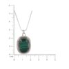 92.5 sterling silver designer necklace adorned with a designer pendant coloured studded natural malachite gemstones ii gift for her ii