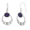 92.5 sterling silver stylish & elegant designer earrings studded with natural iolite gemstones