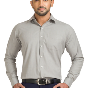 torino classic fit shirt – cotton rich, light grey, 115 gsm