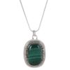 92.5 sterling silver designer necklace adorned with a designer pendant coloured studded natural malachite gemstones ii gift for her ii