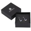 silver plated blue stone studded with crystals earrings for women & girls