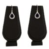 silver plated blue stone studded with crystals earrings for women & girls