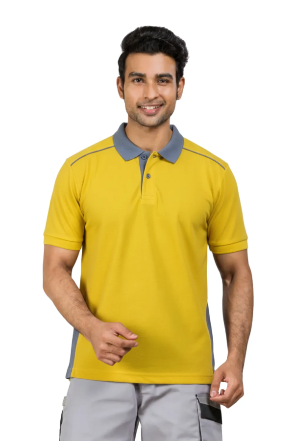 two tone pc blend regular fit polo t shirt (copy)